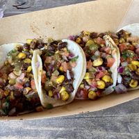 Veggie/vegan tacos 🌮   at Van's Damn Tasty Tacos and Ronburguesas in Pflugerville