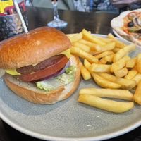 Vegan burger  at The Maypole in Cambridge