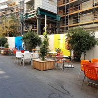 Outdoor seating at Kaffeekranz in Luzern