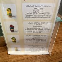 Smoothie menu 😍 at Olive Well in Romford