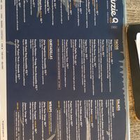 Menu back at Suzie Q in Gzira
