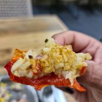 Stuffed capsicum at Vegie Tribe in Melbourne