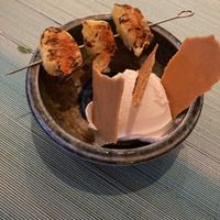 Pineapple, chickpea tuille and clove ice cream  #Veganuary at Analogue Initiative in Central Singapore