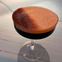 Faux espresso with raspberry powder. #Veganuary at Analogue Initiative in Central Singapore