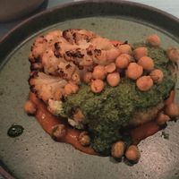 Grilled cauliflower at Analogue Initiative in Central Singapore