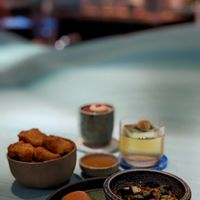 Vegan Mantou, Nuggetz, Passionfruit Mocktail, Spaceman Cocktail at Analogue Initiative in Central Singapore