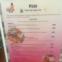 Menu at Newquay Waffle Stop in Newquay