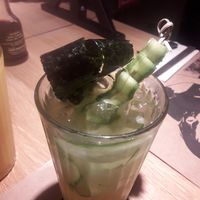 Nori cucumber lemonade at Akita Ramen in Krakow