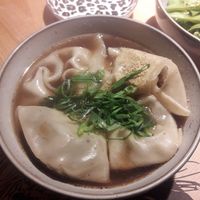 Wonton dumplings soup at Akita Ramen in Krakow