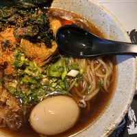 Mushroom ramen with extra egg  at Akita Ramen in Krakow