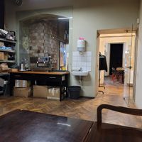 Inside seating at Karma Organic Coffee - Świętego Wawrzyńca in Krakow