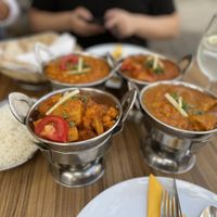 Aloo Gobi and Soy Meat Curry with Dhansak Flavour at Indian Express in Tenerife