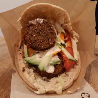 Pita falafel at Falafeleria - Lavapiés in Madrid