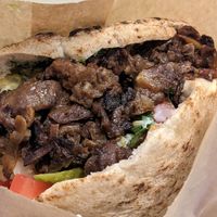 Mushroom and seitan shawarma at Falafeleria - Lavapiés in Madrid