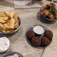 Chips, coliflower, falafel at Falafeleria - Lavapiés in Madrid