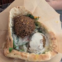 Falafel sandwich at Falafeleria - Lavapiés in Madrid