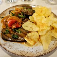 Seitan steaks. at Sabores ao Rubro in Tomar