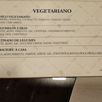 The menu. at Sabores ao Rubro in Tomar