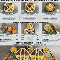 Menu at KUKU in Copenhagen