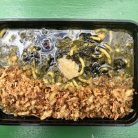 Ash Reshte! Made vegan, of course. The crunchy onions and mint oil made this really special.  at KUKU in Copenhagen