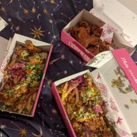 Chicken Parm teller trays at Döner Summer in Sheffield