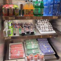 Grab n go case with vegan options at Late For the Train in Flagstaff