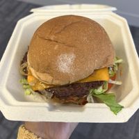 impossible burger sub vegan cheese  at Burger Lounge - Little Italy in San Diego