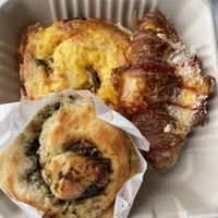 ‘Sausage’ croissant, savory brioche  at Maison des Lys Pâtisserie in Auckland