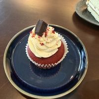 Red velvet cupcakee  at Mudita in Auckland