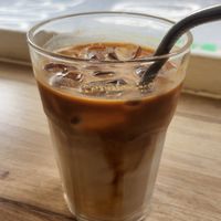 Oat ice salted caramel late at Cortado Cafe in Bath