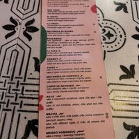 Menu  at La Papaya in Poznan