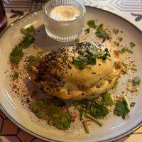Empanada & Macha dip  at La Papaya in Poznan