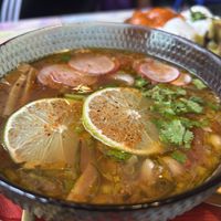 Lime soup   at La Papaya in Poznan