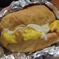 Just Egg and cheese sandwich on a hard roll. at Rooted and Rind in Delmar