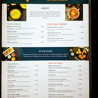 Menu outside of The Madras Diaries at The Madras Diaries in Amsterdam