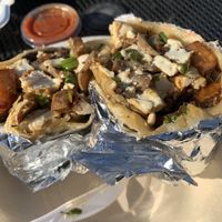 Diggler burrito made vegan   at Frankie & Lola's in Morro Bay