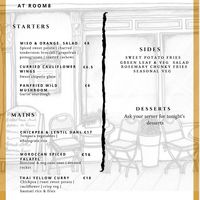 Vegan Menu at Room8 in Navan