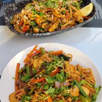 Yakisoba noodles 😋 at Riyans Thai Restaurant in Mallorca