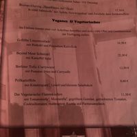 Menu at Berliner Republik Die Hauptstadtkneipe in Berlin
