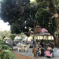 Outside seating at Primo Pobre in Brasilia