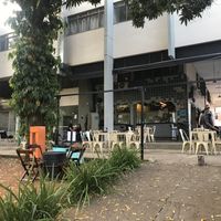 Outside seating at Primo Pobre in Brasilia
