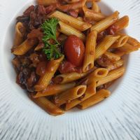 Vegan Penne at Greek Stories in Athens