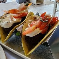 falafel tacos at Greek Stories in Athens