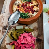 Fatteh at Zezafoun Syrian Cuisine in Toronto