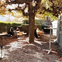 Outdoor seating at Stricker's in Winterthur