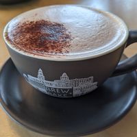 Vegan hot chocolate at Brew + Bake in Preston