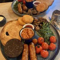 Two vegan breakfasts   at Brew + Bake in Preston
