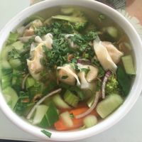wonton soup at Loving Hut - Mira Mesa in San Diego