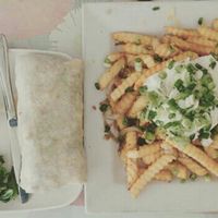 Baja Burrito and Texas Fries at Loving Hut - Mira Mesa in San Diego