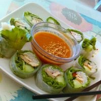 spring rolls at Loving Hut - Mira Mesa in San Diego